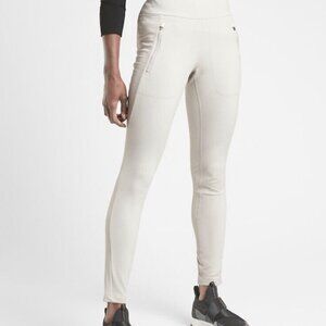 Athleta Peak Hybrid Fleece Tight, Birch Grey,  Size M